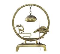 Jubilofex Bruciatore di incenso a coni, bruciatore di incenso in - ornamento portatile per ufficio e casa in metallo per meditazione decorazione cerimonia