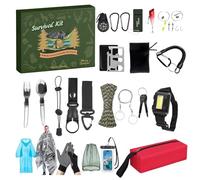 Jubilofex Calendario Avvento Kit Sopravvivenza | 24 Giorni Calendario Avvento Conto Alla Rovescia Natale | Utensili Sopravvivenza per Pesca Caccia Escursionismo Trekking Avventura | Regali per Marito