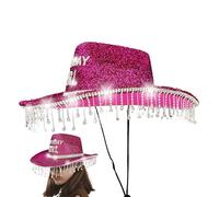 Jubilofex Cappello da cowboy per le donne,Cappello di compleanno ragazza | Decorazioni con strass traspiranti da viaggio per feste regalo