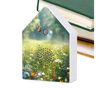 Jubilofex Carillon a forma di , con timer, colore bianco, con sensore di movimento, per casa, giardino, camera da , bagno, yoga, spa, meditazione, viaggi