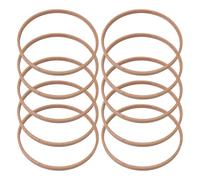 Jubilofex Cerchi in legno per il tempo libero creativo,Decorazioni da appendere a parete e circolari | 10 accessori in legno riutilizzabili per la creazione di corone di matrimonio Natale compleanno