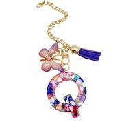 Jubilofex Charm Coppa, Lettera Fascino per Coppa | Ciondolo Lettera Coppa con Farfalla e Nappa, Trendy Moderno Zaino Pendente, Tazza Portachiavi Iniziale per Ragazze Scuola Lavoro Palestra All'aperto