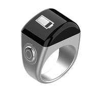 Jubilofex Contatore intelligente per dita, silenzioso, schermo LED trasparente, anello ricaricabile con vibrazioni, promemoria preghiera, per la meditazione, dispositivo di contatore delle