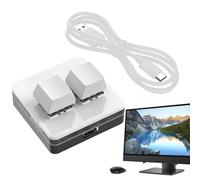 Jubilofex Copia e incolla tastiera a 2 tasti, mini tastiera USB, mini tastiera USB retroilluminata RGB con ergonomia universale, adatta per viaggi e scuola