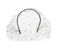 Jubilofex Copricapo da donna con velo | Cerchietto da sposa vintage da donna con velo, fascia per capelli alla moda, accessorio leggero per acconciatura per sorella figlia moglie amica essere cara