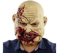 Jubilofex Cosplay Face Masque, Horror Latex Macellaio Face Masque per Escape Room, coppia di cosplay leggero, accessorio per costume da festa di Halloween per la casa di vestia