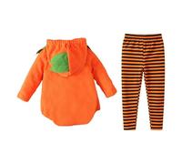 Jubilofex Costume da zucca per bambini, tuta con cappuccio e pantaloni a | Costumi per bambini per l'inverno autunno festa all'aperto compleanno vacanza riunione di famiglia