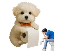 Jubilofex Dispenser per rotolo di carta igienica - Porta rotolo da cucina | Dispenser decorativo a forma di cane salvaspazio per bagno, cucina e piccoli spazi domestici