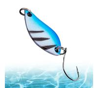 Jubilofex Esca per acqua - Esca per pesca alla trota, in acciaio inox con pellicola glitterata per pesce persico, trota, fiume, lago, pesca sul ghiaccio, kayak, ponticello acqua salata notte