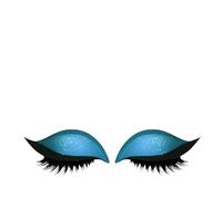 Jubilofex Eyeliner Sticker, 2 in 1, toppe per il trucco degli occhi, con effetto eyeliner, per le donne, per concerti, cosplay, feste, feste da donna, festival, matrimoni