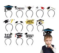 Jubilofex Fascia per capelli Cappello per Studente - Regolabile 12 Pezzi Cappello da Laurea Fascia per Capelli - Accessori per Costumi per Asilo Scuola Scuola Università Scuola Domestica Festa Fine