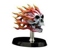Jubilofex Figura Scheletro per Moto - Figura del Cranio Della Moto, Scheletro Teschio per Moto | Decorazione Del Cranio Della Fiamma Della Ruota Figura Del Cranio Della Moto Unico per Uomini, Padri