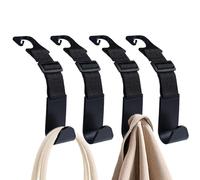 Jubilofex Gancio per auto, ganci di stoccaggio per poggiatesta, set di 4 fodere regolabili per auto, camion, roulotte, accessorio da viaggio