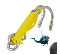 Jubilofex Gancio per grotta | Gancio sommergibile in acciaio inox con corda | Attrezzature di sicurezza, design, corda di sicurezza affidabile per la fotografia subacquea