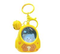 Jubilofex Gara di copertina brillante, anello chiave carino - Fascino zaino chiave,Ornamento della gola, moda creativa decorazione di borse divertenti cartoni animati per la ragazza, giallo, Se