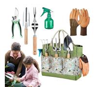 Jubilofex Kit Di Attrezzi Da Giardinaggio,Attrezzo Da Giardinaggio Resistente | Utensili per Piantare, Rastrellare e Lavorare il Terreno con Estirpatore Manuale da Giardino e Fattoria