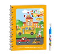 Jubilofex Libro da colorare con acqua per bambini, riutilizzabile, con penna, set educativo per l'asilo, il fai da te, il compleanno dei bambini