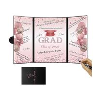 Jubilofex Libro della firma della laurea, 2025 Grad Party Book | Classe del 2025 Graduates Sign Book,Decorazione della festa della stagione di laurea per i compagni di classe degli studenti del