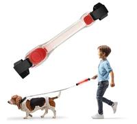Jubilofex Luce da braccio a LED - Braccialetti luminosi - Le di avvertimento si illuminano nel braccialetto nero per la passeggiata del cane in bicicletta di notte