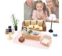 Jubilofex Mobili in miniatura per la casa delle bambole,Accessori decorativi per la casa delle bambole | Modello di decorazione della tavola con ornamenti in miniatura per ufficio e libreria