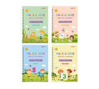 Jubilofex Monitoraggio di libri per bambini dai 3 ai 5 anni, Workbook scuola materna Copybooks magia per bambini | Rilles Manoscritto per la pratica della scrittura a mano, attività in anticipo