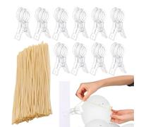 Jubilofex Morsetti per di Palloncini,9x2,54cm Legature trasparenti ghirlanda | Clip a molla robuste da sfondo,Per Outdoor, Giardino, Festa, Laurea, Foto, Piscina, Mobili, Telo, Striscione