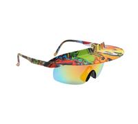 Jubilofex Occhiali da sole per bicicletta, parasole con cornice, lenti a specchio, occhiali da sole moderni per sport all'aria aperta, occhiali da sole per guida, escursionismo, campeggio, ciclismo