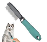 Jubilofex Pettine antipulci per gatti | Pettine per cani in acciaio inossidabile,Spazzola ergonomica per cani a pelo lungo districare toelettatura e rimozione dei nodi