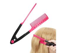 Jubilofex Pettine Stiracapelli - Strumento Per Capelli A Forma V Con Styling Levigatura E Stiraggio | Spazzola per Acconciature con Piastra,per Casa, Viaggio, Vacanza, Hotel e Appuntamenti