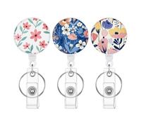 Jubilofex Porta badge - clip retrattile resistente, moschettone | per uomini, ragazzi, ragazze, giovani, adolescenti, figli, figlie, insegnanti, studenti, infermieri, viaggi, scuola, attività