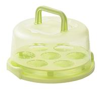 Jubilofex Porta torte - Contenitore portatile per dessert a 7 scomparti, manico con coperchio, base laterale | Supporto per torte, biscotti, pasticceria, frutta, cupcake, panetteria, viaggi, picnic