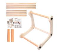 Jubilofex Portacerchio da ricamare | Cornice da ricamo - Espositore portatile in legno regolabile per ricamo arazzo Punch Needle motivi attività creative