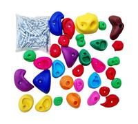 Jubilofex Prese da arrampicata per bambini, da arrampicata su parete, maniglie multicolore con kit di fissaggio per parco giochi, all'aperto, allenamento, esercizio