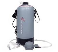 Jubilofex Sacchetto doccia per esterni - Pompa solare, ugello pieghevole | Distributore di acqua portatile da campeggio per escursioni pic-nic attività off-grid avventure giardino