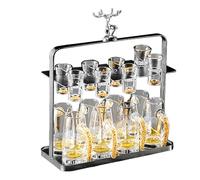 Jubilofex Scaffale per bicchieri da vino bianco, porta bicchieri da vino e dispenser, design per 8 tazze sul piano di lavoro, lavabile per asciugare tazze, espositore