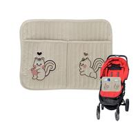 Jubilofex Scomparto letto | Tasca per passeggino in cotone - Borsa da appendere per pannolini Bottiglie Giocattoli vicino al letto