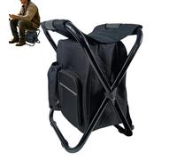 Jubilofex Sedia A Zaino Pieghevole | Oxford Ergonomico Portatile Con Borsa Termica Inclusa - Sedia E Sgabello Zaino Da Campeggio - Per Campeggio, Pesca, Barbecue, Manifestazioni Sportive, Viaggi Ed