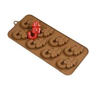 Jubilofex Stampi natalizi per cioccolatini, 8 cavità, decorazioni natalizie, forniture artigianali, stampi in silicone a forma di canna da forno, per caramelle, fondente, dessert, sapone, resina fusa