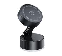 Jubilofex Supporto magnetico per telefono per auto, supporto telefonico magnetico per auto, supporto telefonico, supporto per smartphone regolabile a 180 gradi, con ricarica wireless da 15 W