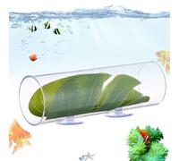 Jubilofex Tunnel di Pesce per Acquario, Tunnel per Acquario Betta | Tunnel Betta Betta Cave Tube | Tubo da Nuoto con Cuscinetto di Foglie, decorazioni per serbatoio di pesca al riparo in