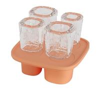 Jubilofex Vassoio di ghiaccio del cilindro, stampo per ghiaccio del cilindro,Vassoio per bevande di novità - Stampo vuoto a 4 cavità con coperchio, contenitore per tazza 30oz-40oz, gadget da cucina