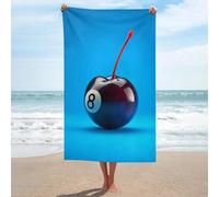 Jubonexis 8 asciugamani da spiaggia a forma di palla come ciliegia, in microfibra, grandi asciugamani da doccia, multiuso, assorbenti, per bagno e piscina, 130 x 80 cm