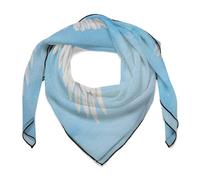 Jubonexis Acquerello Bianco Ali d'Angelo su Blu Pallido Donne Sciarpa Capelli Quadrato Seta Come Fazzoletto Sciarpa di Raso