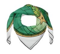 Jubonexis Albero di Natale con una stella dorata in vetro colorato sciarpa per capelli quadrata seta come foulard sciarpa da collo in raso