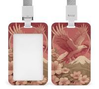 Jubonexis Aquila che vola sopra la montagna porta badge retrattile clip porta carte di credito protezione nome badge targhetta per lavoro ufficio medico infermiera