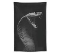 Jubonexis Arazzo a forma di serpente con apertura a bocca aperta, in poliestere, da appendere alla parete, per camera da letto, soggiorno, dormitorio, 101,6 x 152,4 cm