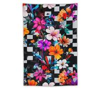 Jubonexis Arazzo colorato con fiori selvatici in poliestere, da appendere alla parete, per camera da letto, soggiorno, dormitorio, 101,6 x 152,4 cm