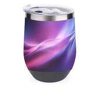 Jubonexis Astratto che scorre linee ondulate gradiente viola rosa vino bicchiere in acciaio inox tazza isolata doppia parete tazza d'acqua con coperchio 12 once