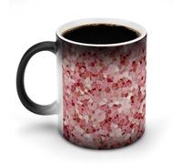 Jubonexis Astratto marrone beige forme di colore cambia colore tazze che cambiano calore tazza da caffè in ceramica novità divertente tazza da tè acqua 325 ml