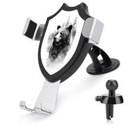 Jubonexis Bear Forest, supporto per telefono da auto, a doppia esposizione, triangolare, base con clip per bocchetta dell'aria, accessori per auto per smartphone da 4 a 6 pollici